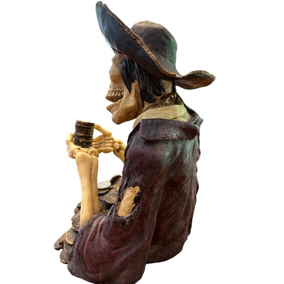 RARE '97 Skulpture by David Wang Skeleton Pirate Booty Treasure Zombie Halloween - Picture 4 of 15